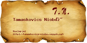 Tamaskovics Niobé névjegykártya